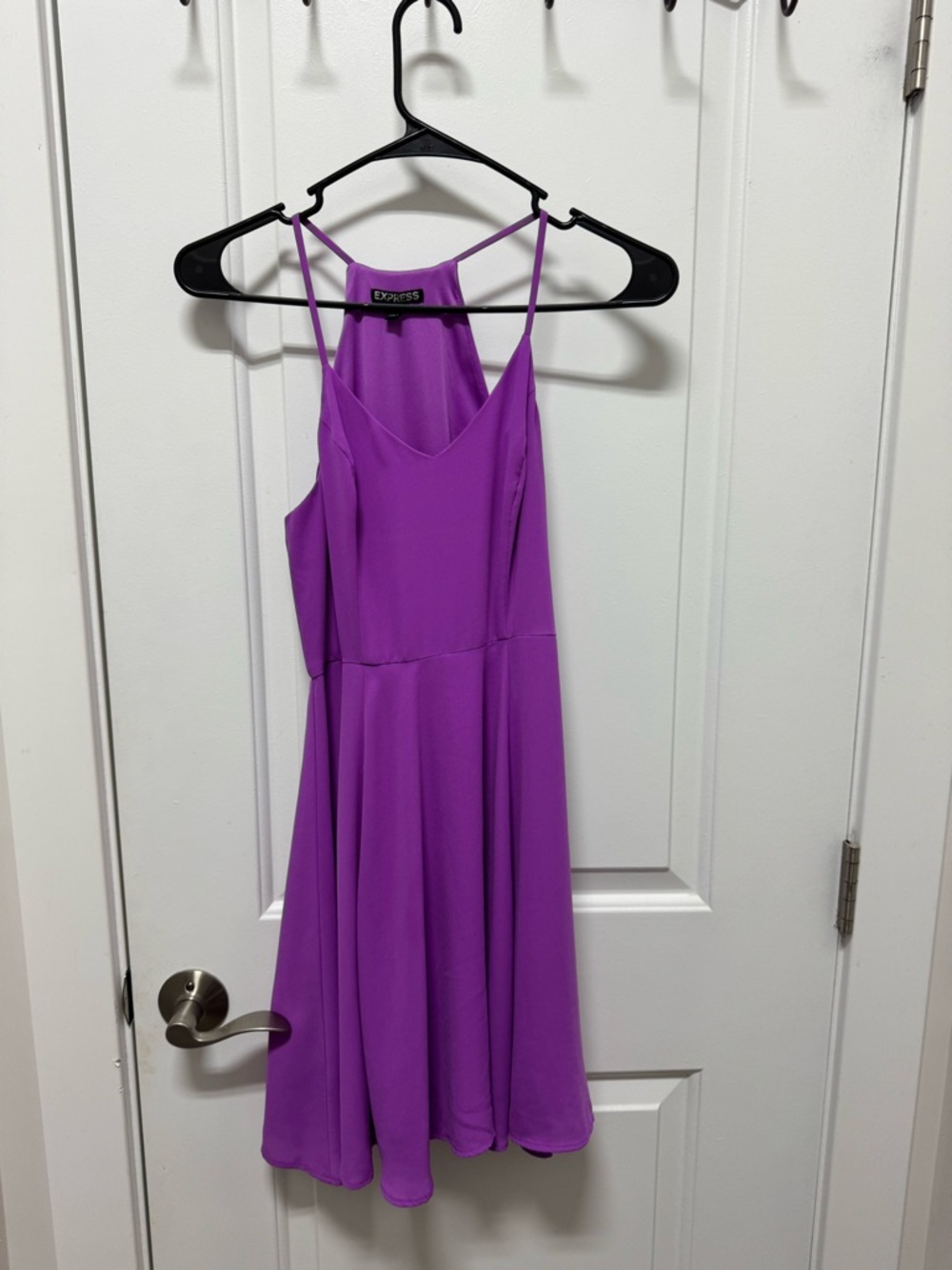 Express Bright Purple Spaghetti-Strap Mini Dress